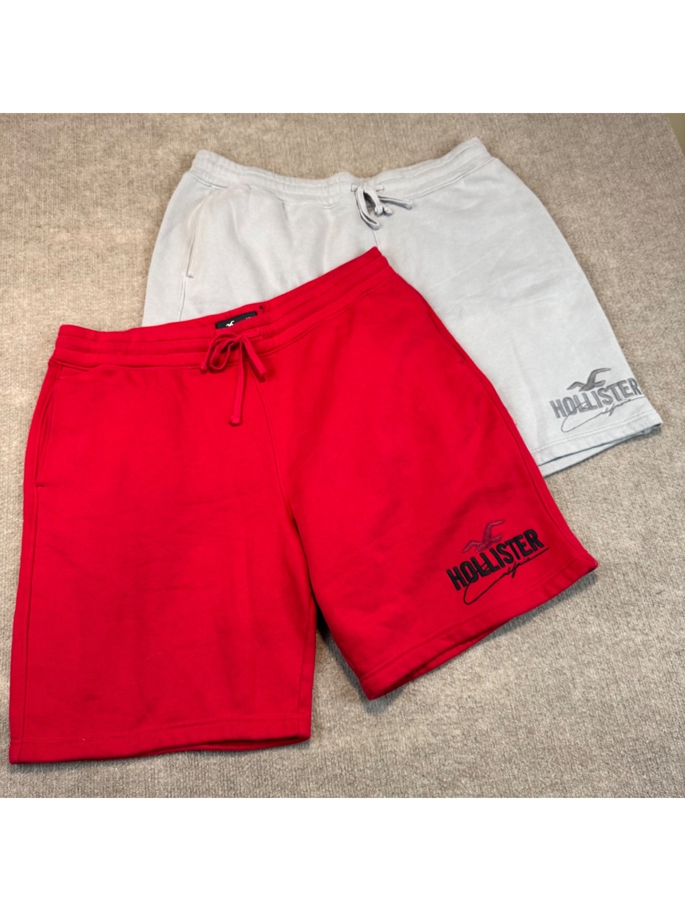 Hollister Men Shorts XXL Sweatshorts Fleece Sweat Shorts Jogger Logo Lot of 2